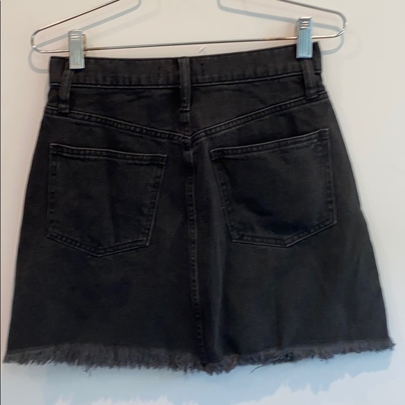 NEW Madewell Black Denim Mini Skirt - Picture 5 of 7